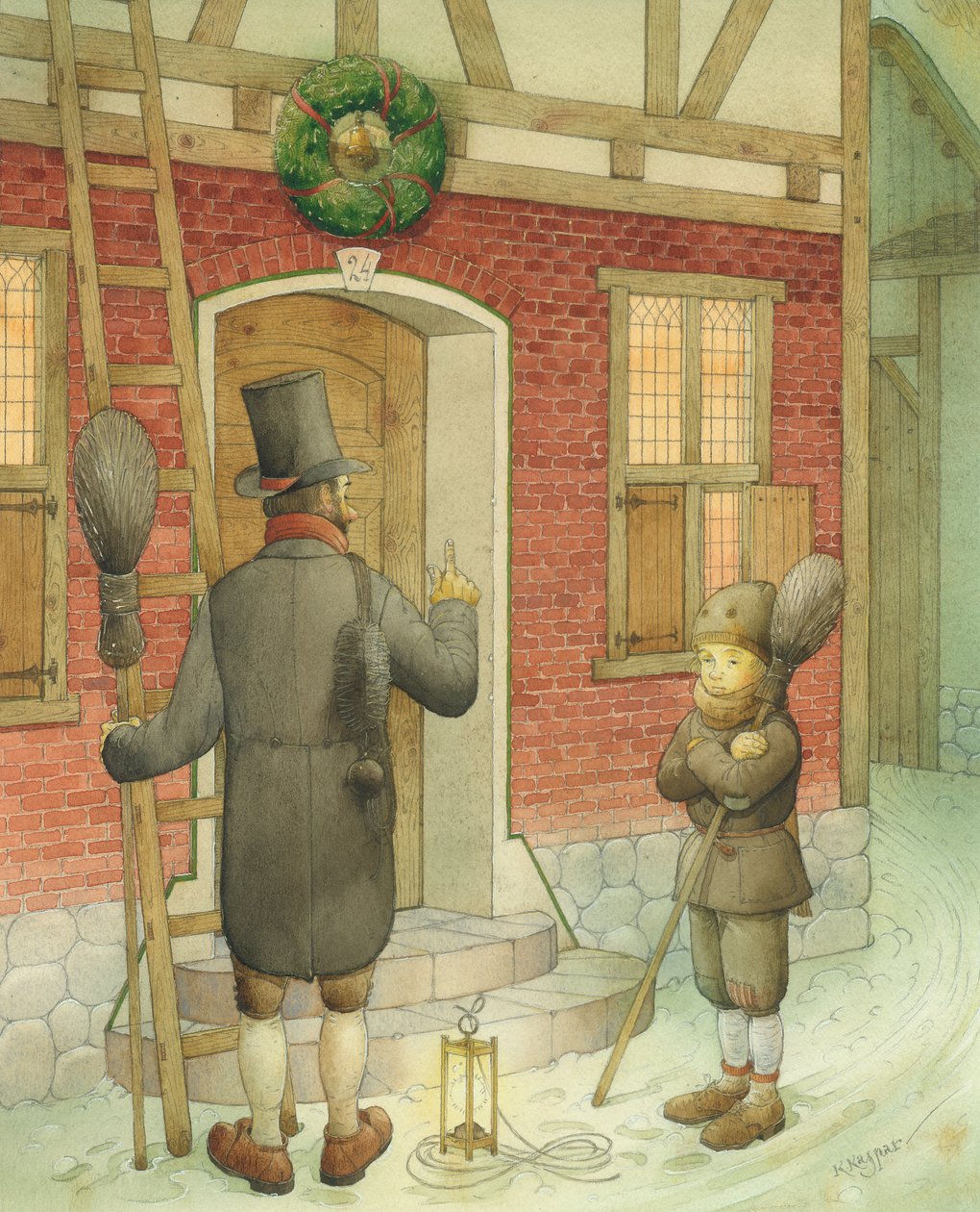 Chimney-varrer Natal 01, 2001 (wc no papel) de Kestutis Kasparavicius
