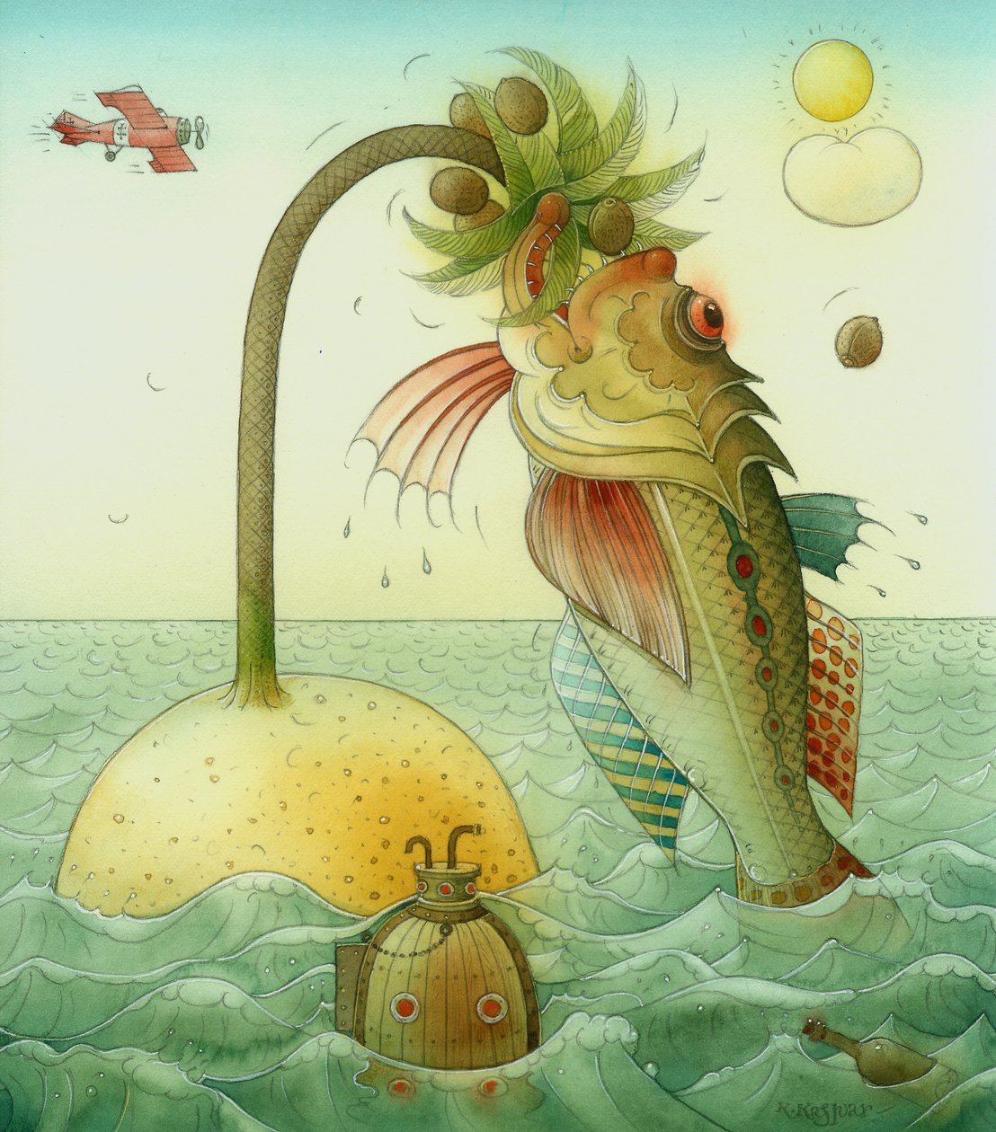 Fish, 2006 (wc no papel) de Kestutis Kasparavicius
