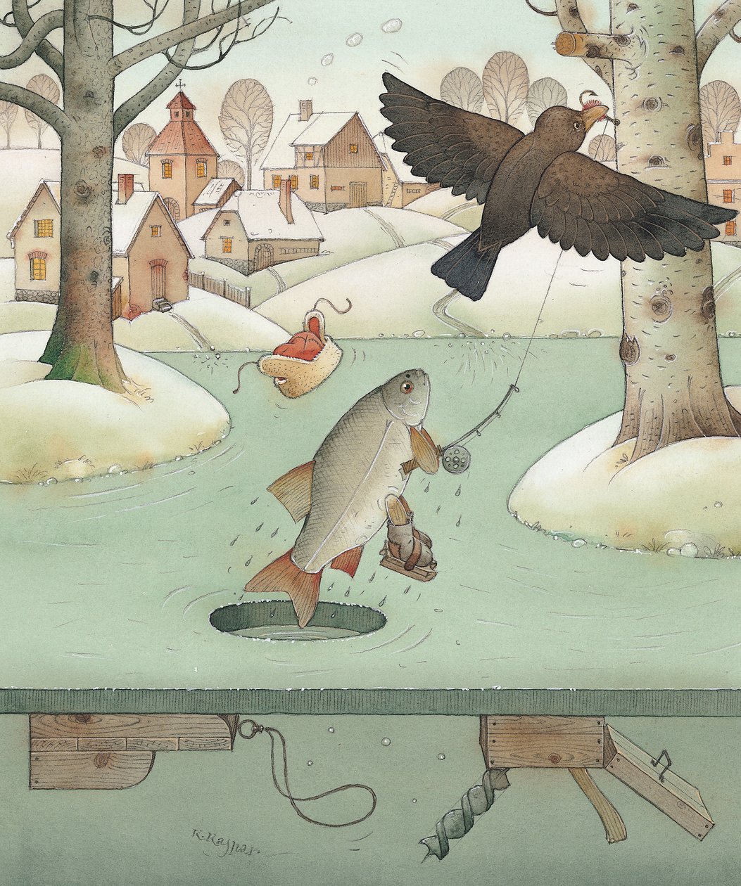 Pesca, 2003 (wc no papel) de Kestutis Kasparavicius