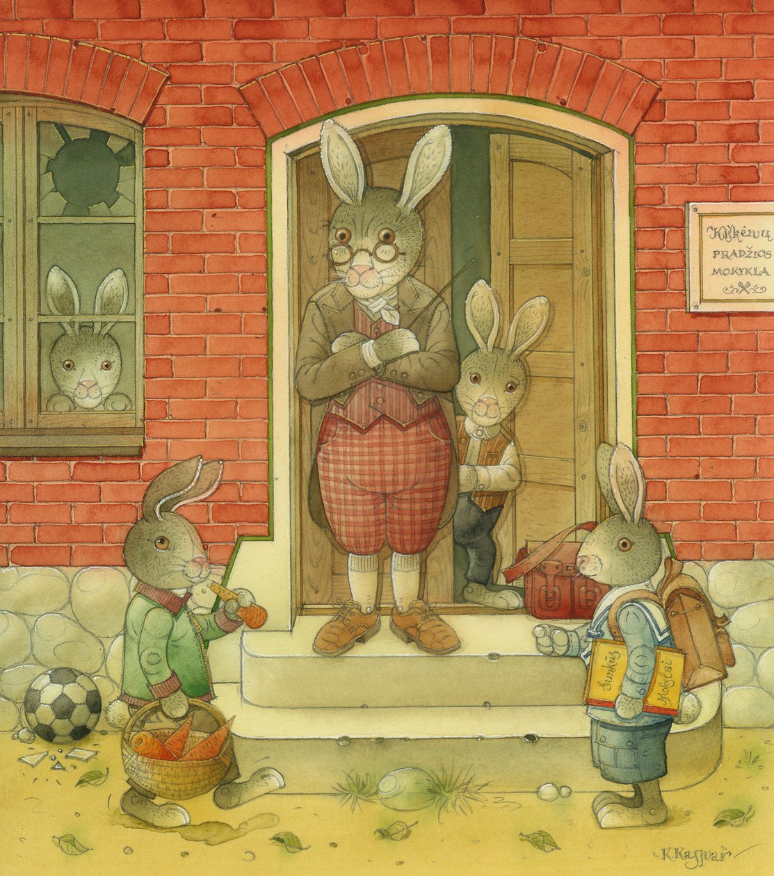 Hare School, 2006 (wc no papel) de Kestutis Kasparavicius