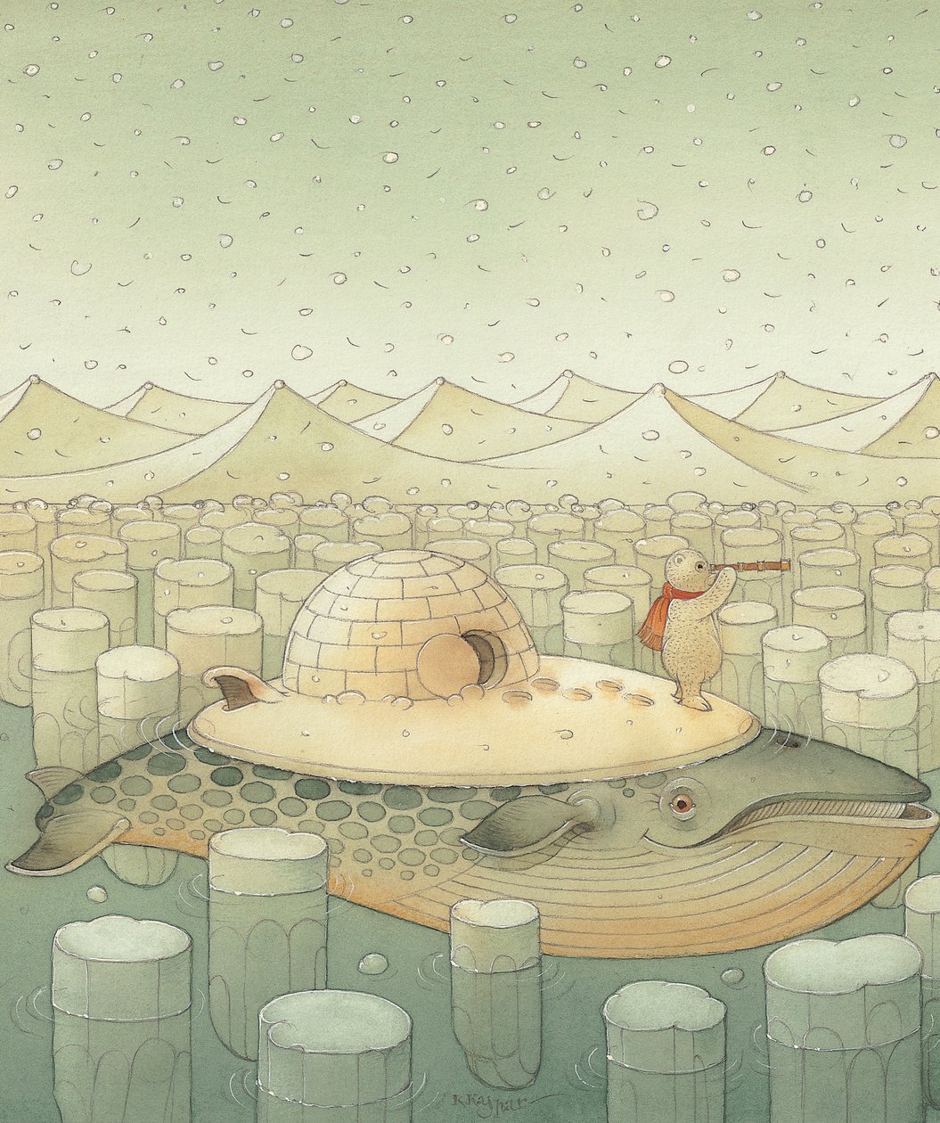 Ilha, 2005 (wc no papel) de Kestutis Kasparavicius