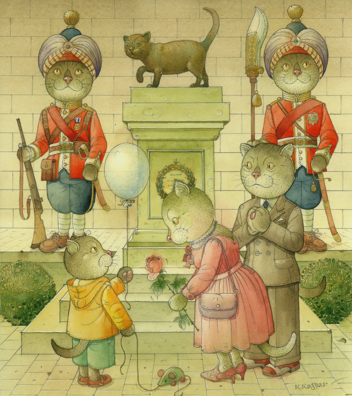 Monumento ao Gato, 2006 (wc no papel) de Kestutis Kasparavicius