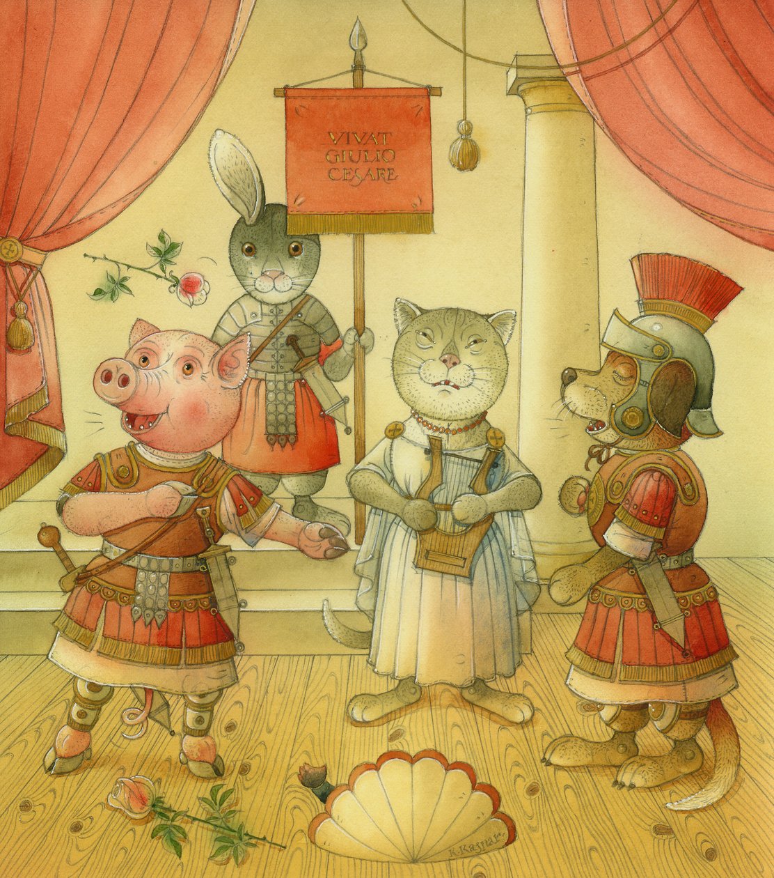 Ópera Cantores, 2006 (wc no papel) de Kestutis Kasparavicius
