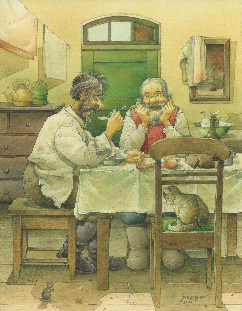 Cena Russa 06, 1994 (wc no papel) de Kestutis Kasparavicius