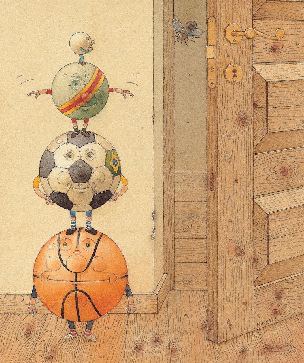 História Assustadora, 2005 (wc on paper) de Kestutis Kasparavicius