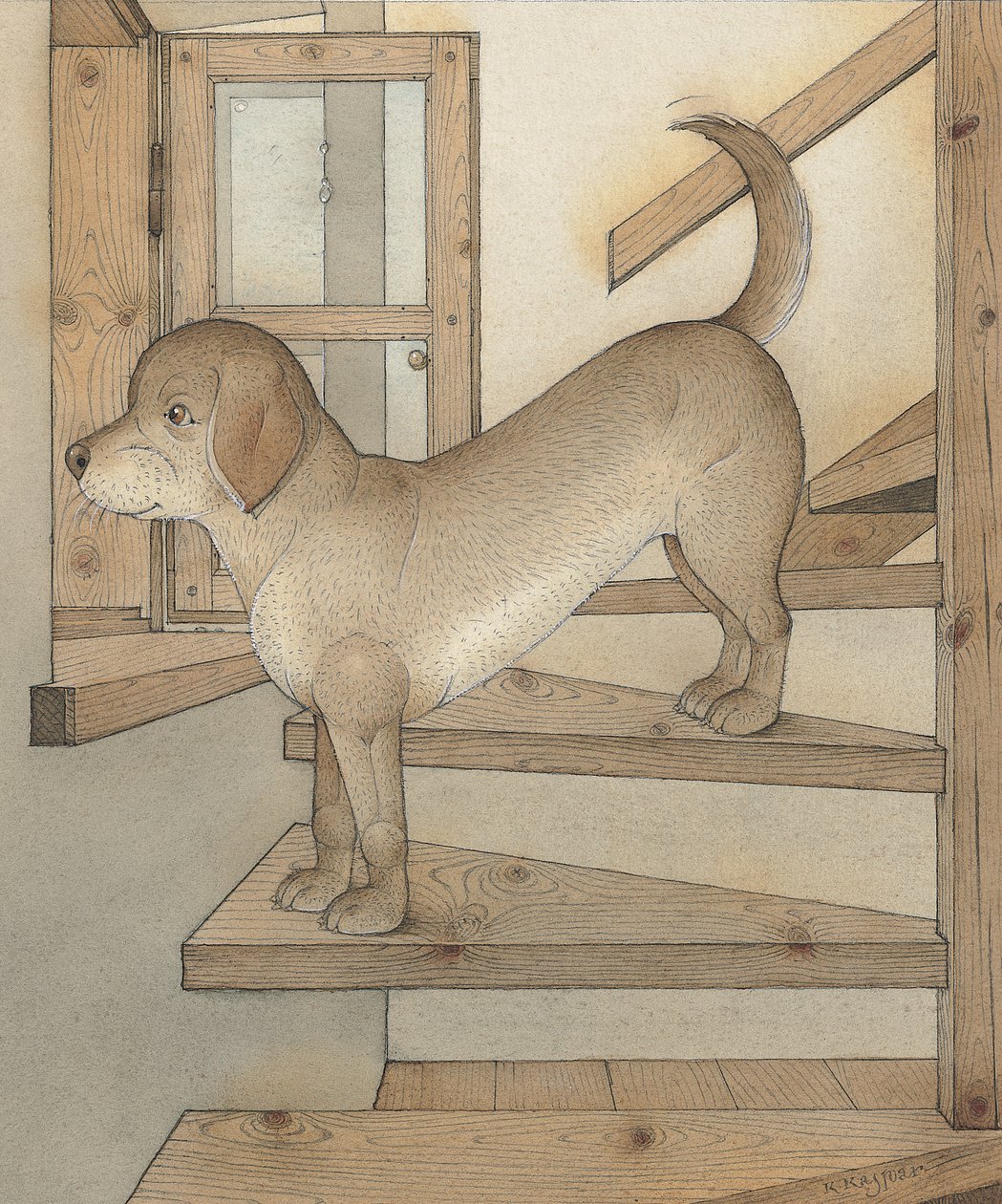 Watchdog, 2003 (wc no papel) de Kestutis Kasparavicius