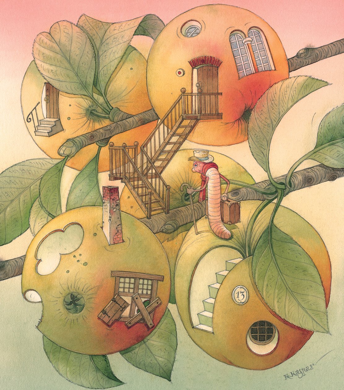 Worm, 2006 (wc no papel) de Kestutis Kasparavicius