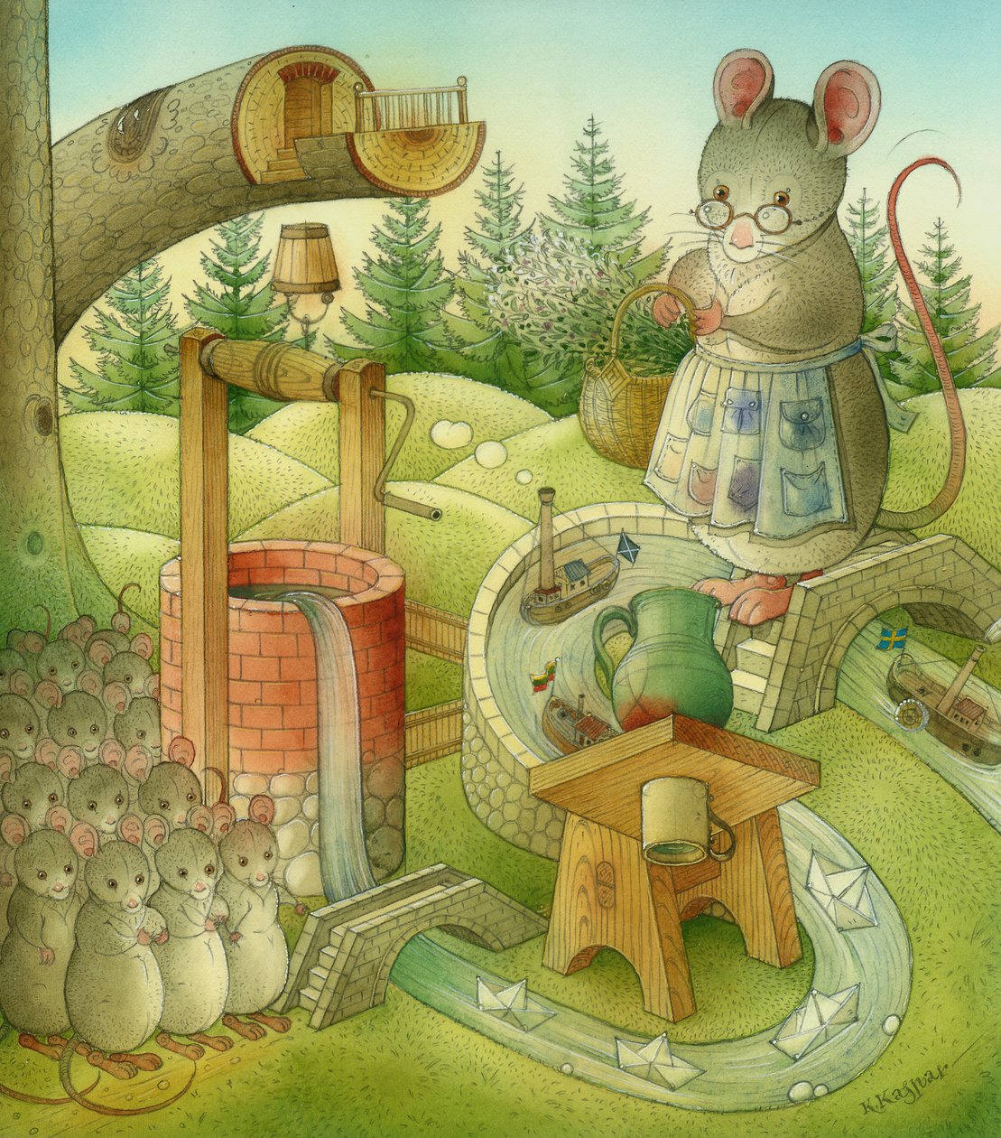 Mundo Errado 01, 2006 (wc no papel) de Kestutis Kasparavicius