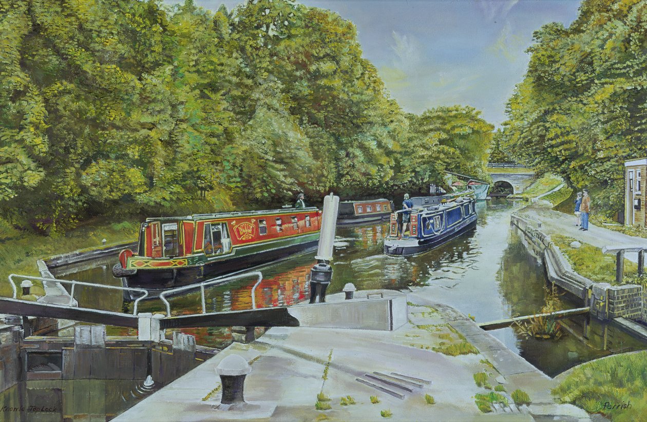 Bloqueio superior Knowle, 2003 de Kevin Guild of Railway Artist Parrish
