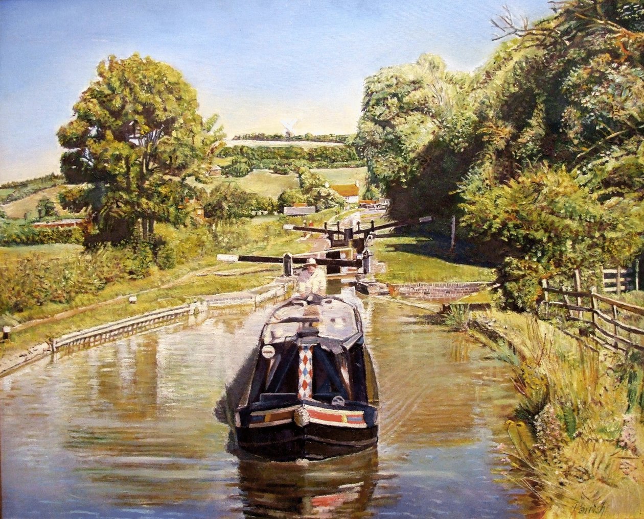 Napton Top Lock, 2008 de Kevin Guild of Railway Artist Parrish