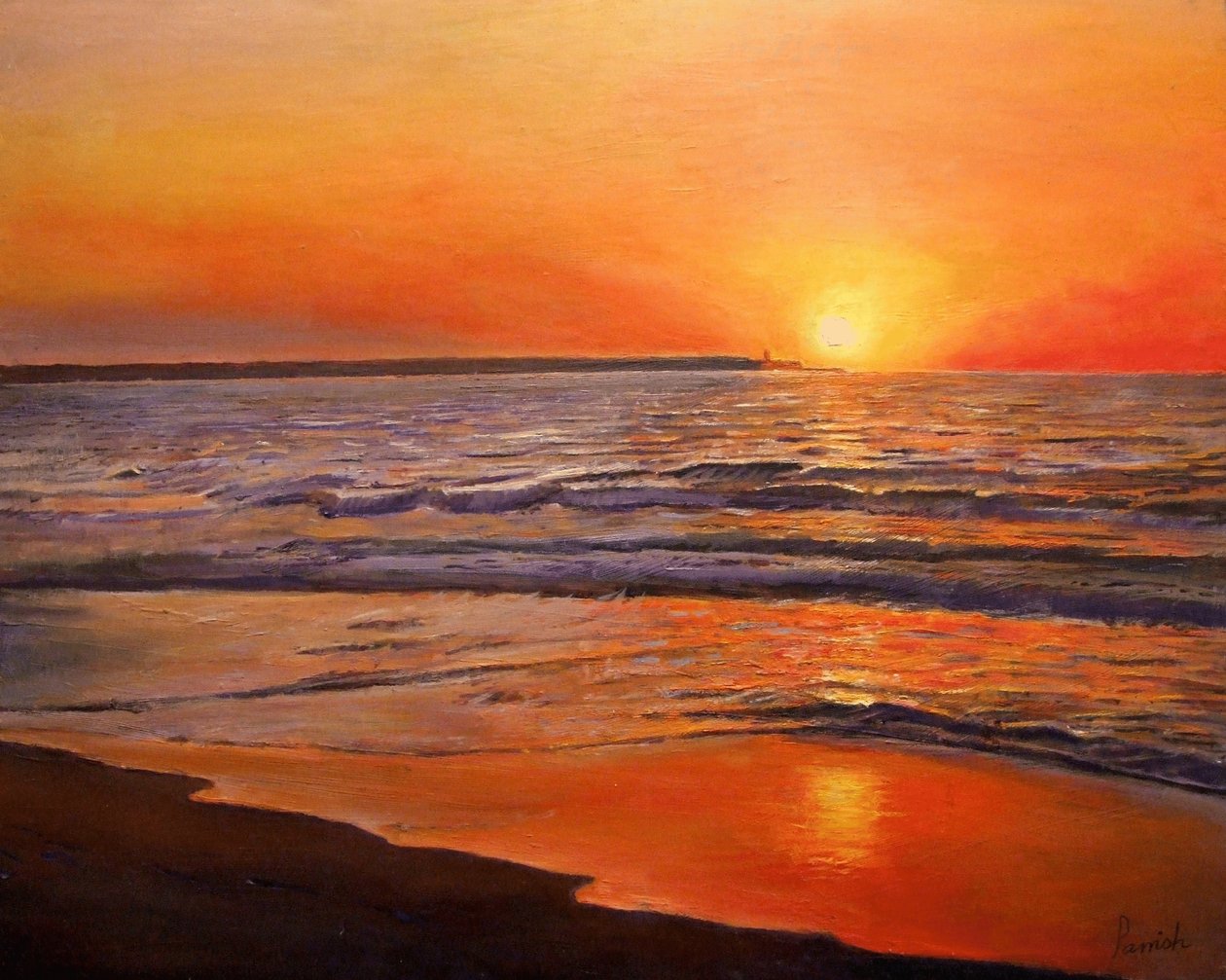 Pôr do Sol e Tranquilidade, 2008 de Kevin Guild of Railway Artist Parrish