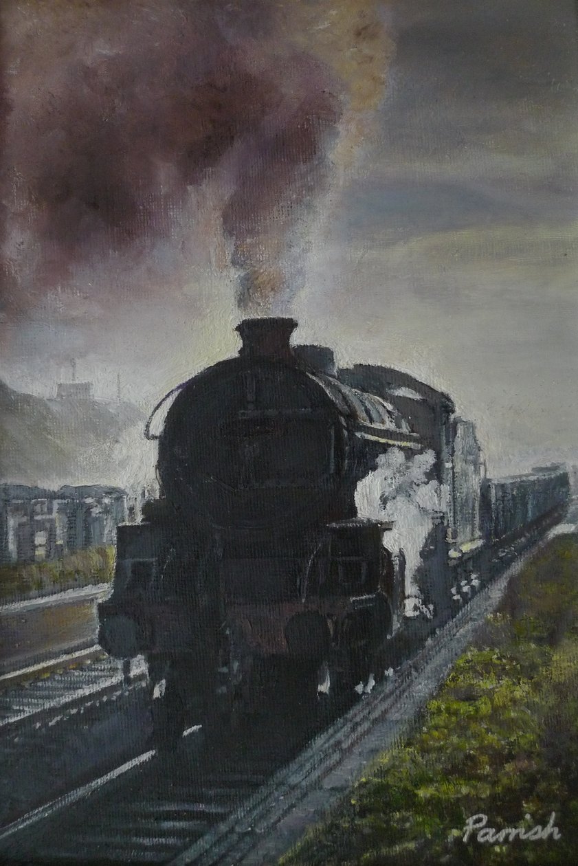 Trem chegando, 2013 de Kevin Guild of Railway Artist Parrish