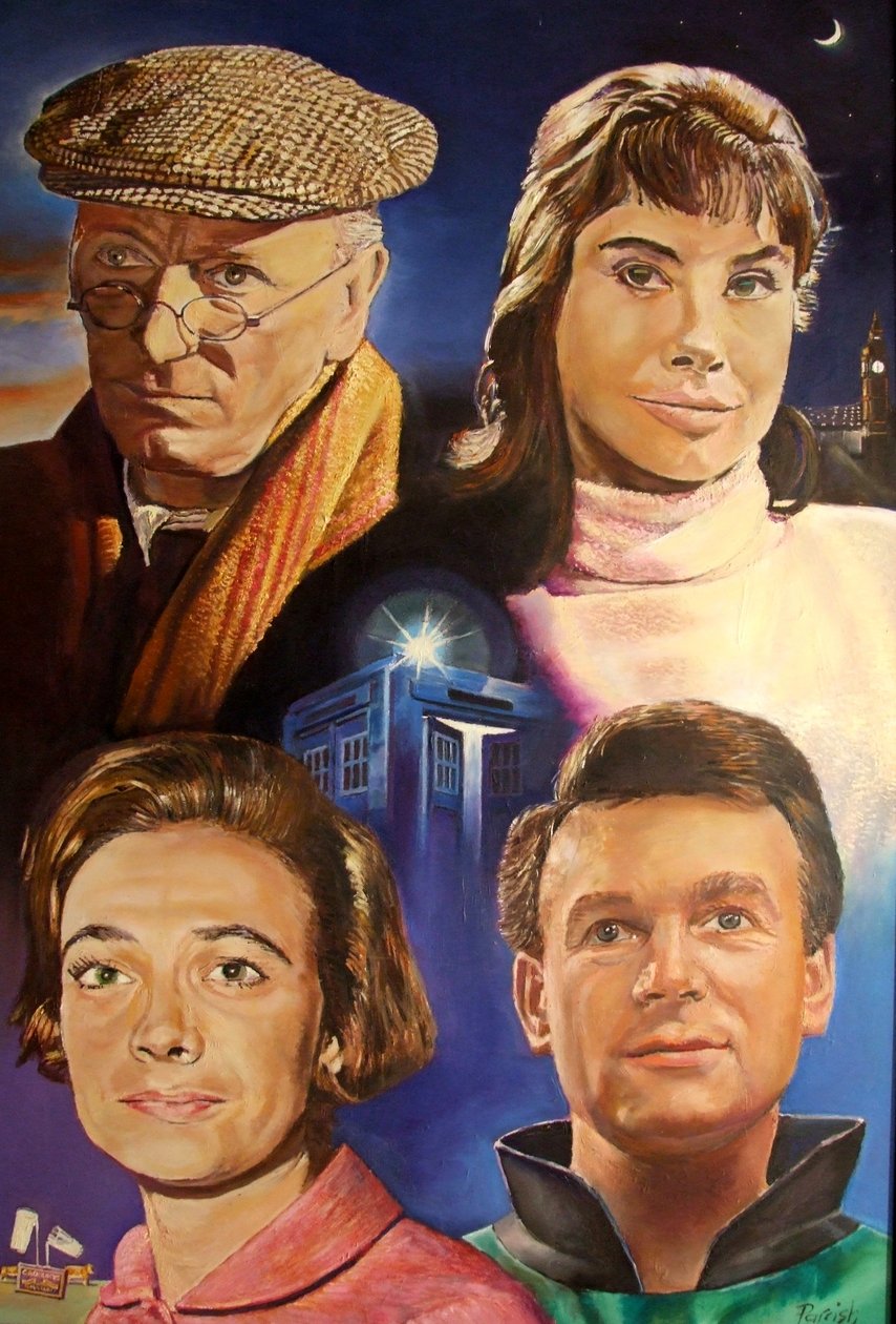 The Mythmaking Four (Dr. Who), 2003 (pintura) de Kevin Parrish
