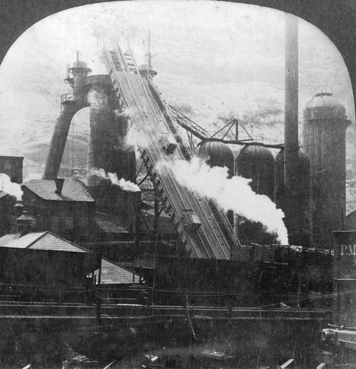 Alto-forno, Pittsburgh, Pensilvânia, EUA, início do século XX de Keystone View Company