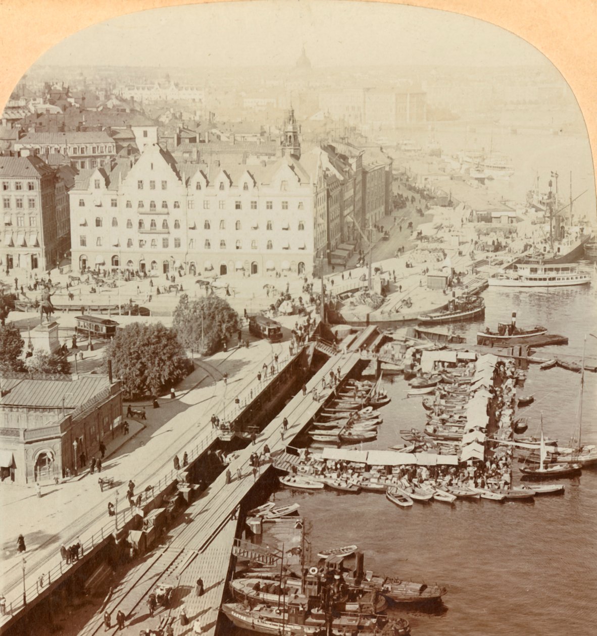 Porto, Estocolmo, Suécia, 1901. de Keystone View Company