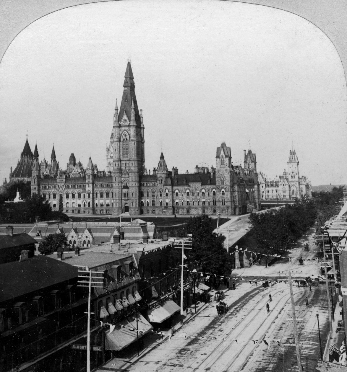 Casas do Parlamento, Ottawa, Ontário, Canadá. de Keystone View Company