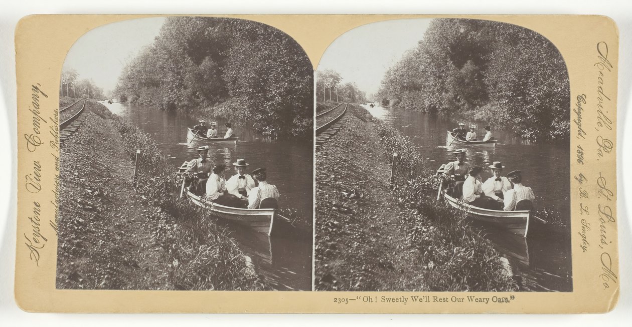 Oh! Docemente Descansaremos os Nossos Remos Cansados, 1896. de Keystone View Company