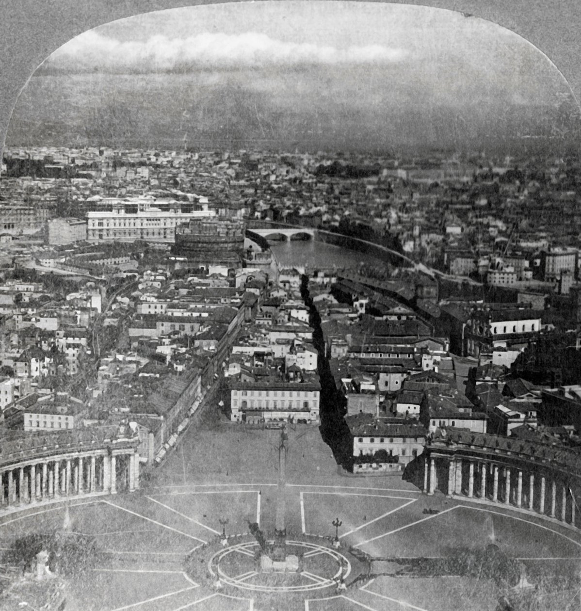 Roma, a cidade eterna, a partir da varanda de St. Peters Itália, 1904. de Keystone View Company