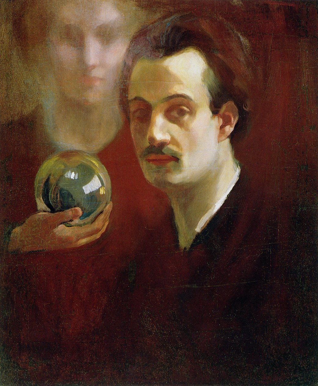 Auto-retrato e musa, 1911 de Khalil Gibran