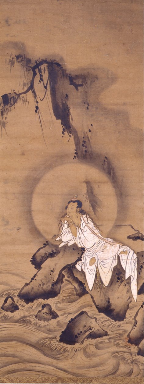 Kannon (Avalokitesvara) em vestes brancas de Kichizan Mincho