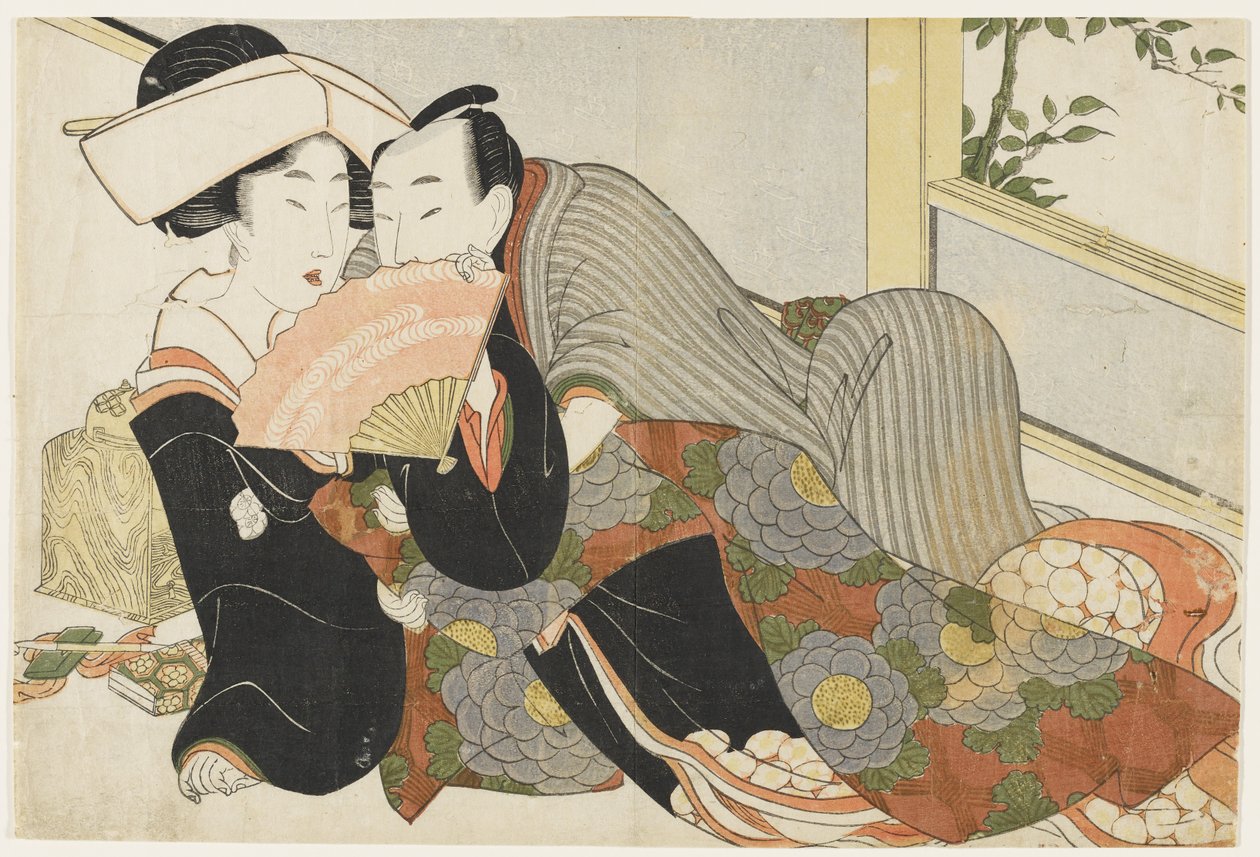 (Noiva e noivo) de Kikukawa Eizan