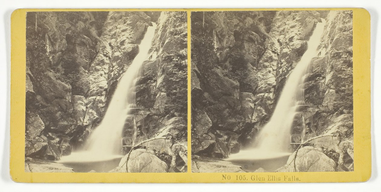 Glen Ellis Falls, 185575. Criadores: Irmãos Kilburn, BW Kilburn. de Kilburn Brothers, BW Kilburn