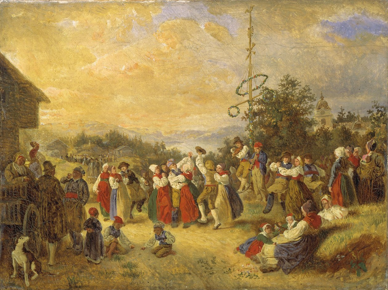 Dança do solstício de verão em Rattvik de Kilian Christoffer Zoll