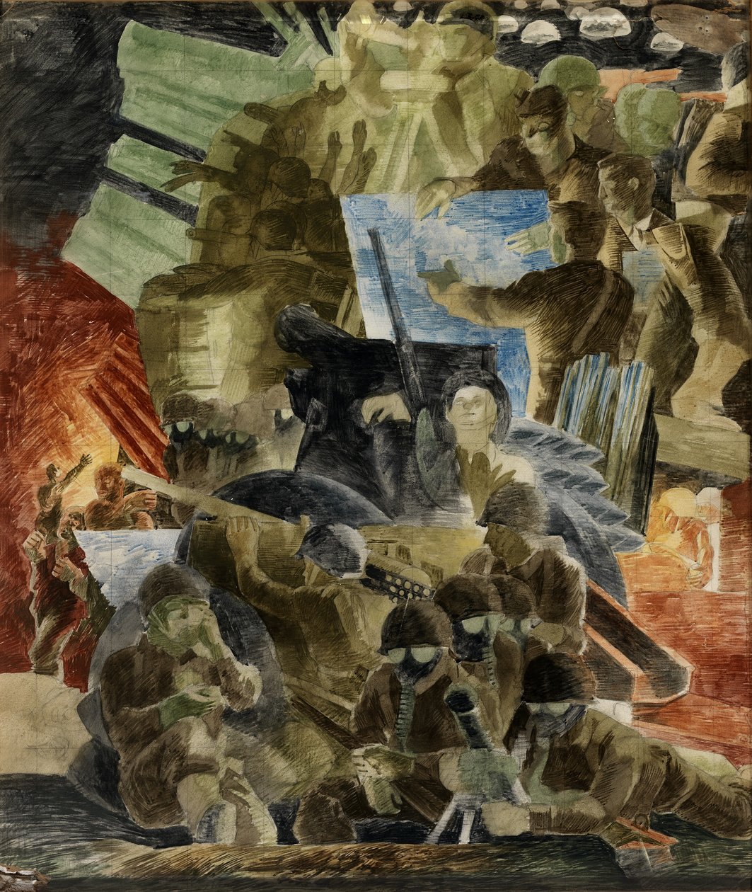 Guerra (estudo mural, edifício do Departamento de Guerra, Washington, D.C.) de Kindred McLeary
