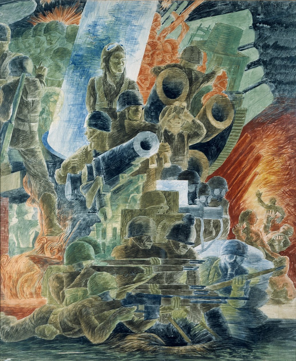 Guerra (estudo mural, edifício do Departamento de Guerra, Washington, D.C.) de Kindred McLeary