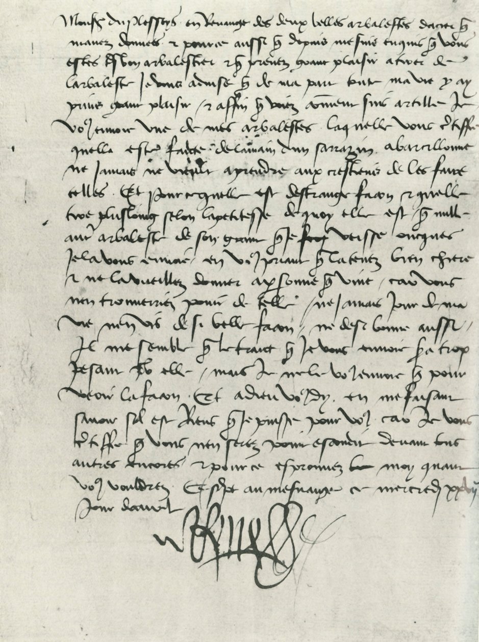 Carta do Rei René de Anjou, século XV, 1934. de King of Naples Rene of Anjou