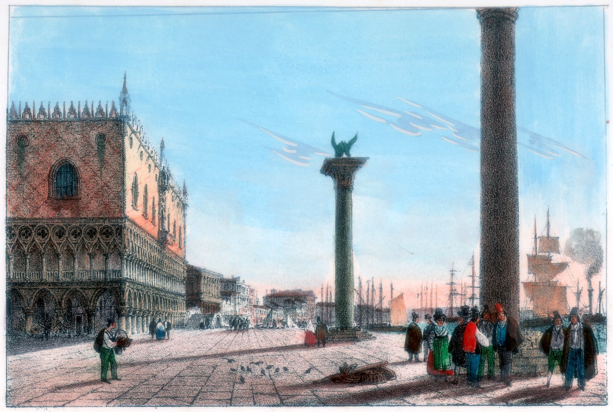 Praça de São Marcos, Veneza, Itália, século XIX. de Kirchmayr