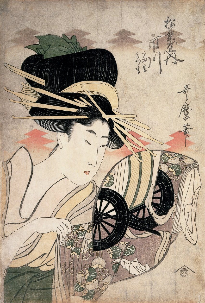A cortesã Ichikawa do estabelecimento de Matsuba de Kitagawa Utamaro