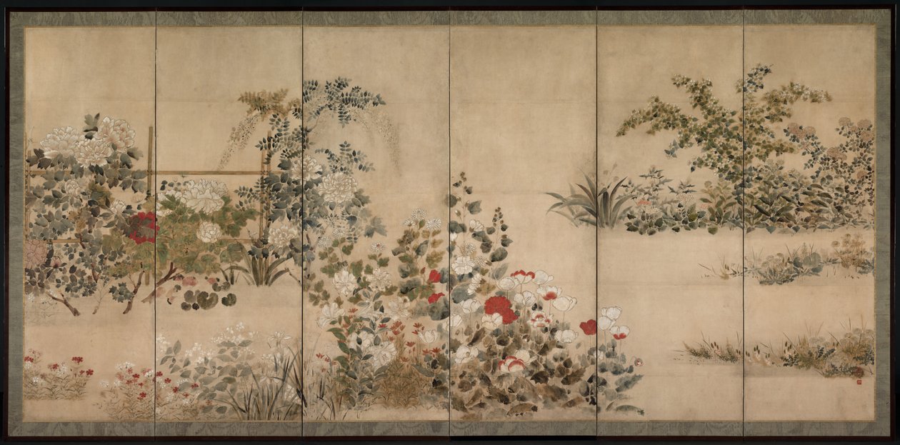 Flores e gramíneas de Kitagawa Sosetsu