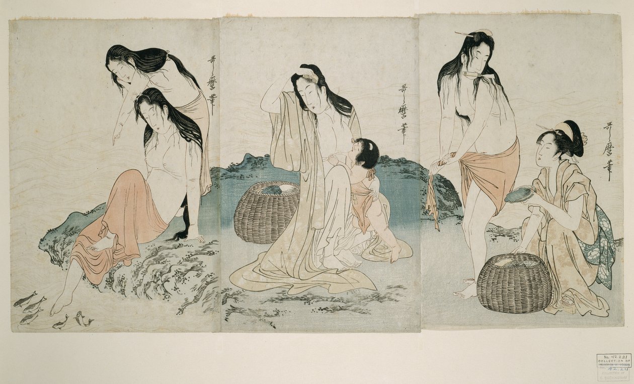 Mergulhadores de Abalone de Kitagawa Utamaro