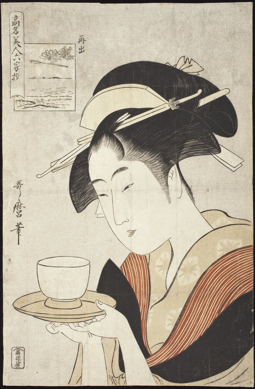 Aparecendo de novo: a cortesã Naniwaya Okita de Kitagawa Utamaro