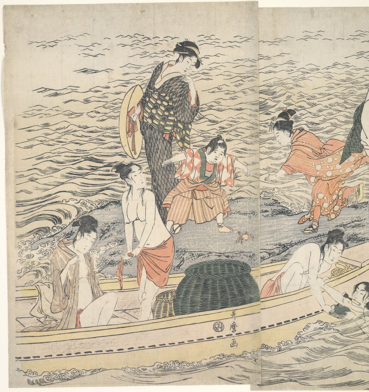 Mergulhadores da Awabi Shell em Enoshima de Kitagawa Utamaro