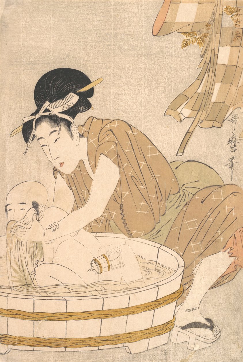 Bathtime Gyozui, c. 1801. de Kitagawa Utamaro