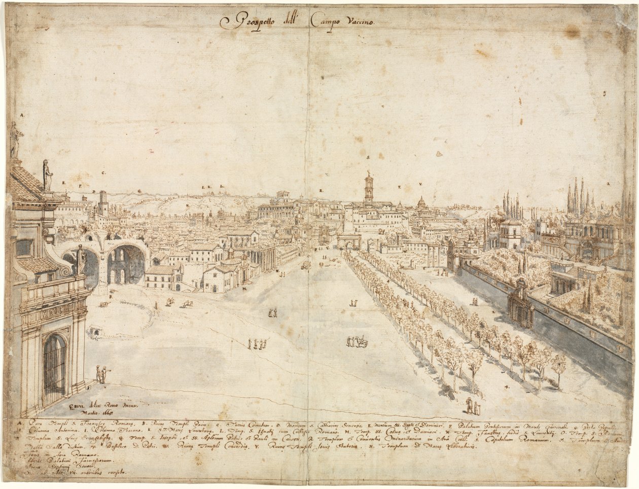 Dezoito Vistas de Roma: O Campo Vaccino (Fórum Romano) de Kitagawa Utamaro