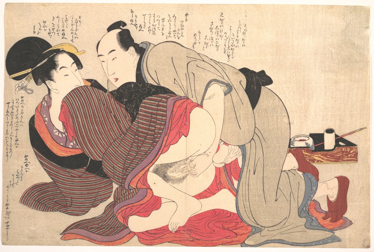 Gravura erótica de Kitagawa Utamaro