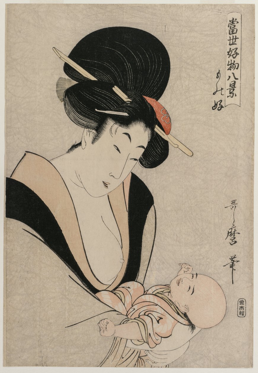 Apaixonado por Coisas da série Oito Vistas de Coisas Favoritas do Mundo de Hoje, final da década de 1790. de Kitagawa Utamaro