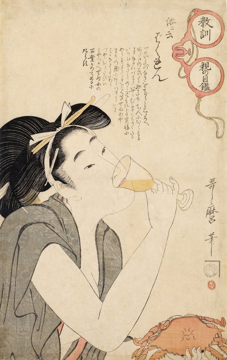 Da série A Parents Moralizing Spectacles, 1802 de Kitagawa Utamaro