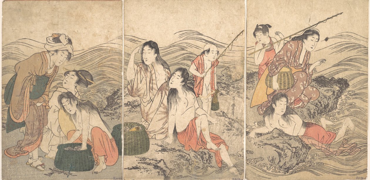 Girl Fishers and Bathers, 1791. de Kitagawa Utamaro
