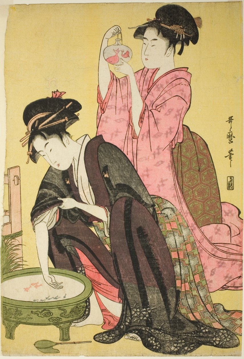 Peixinho dourado de Kitagawa Utamaro
