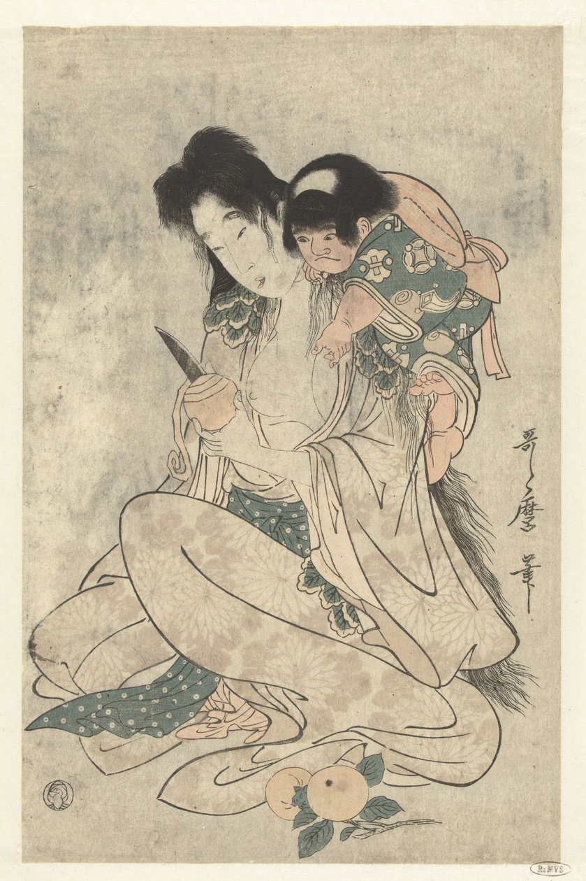 Kintoki en Yamauba de Kitagawa Utamaro
