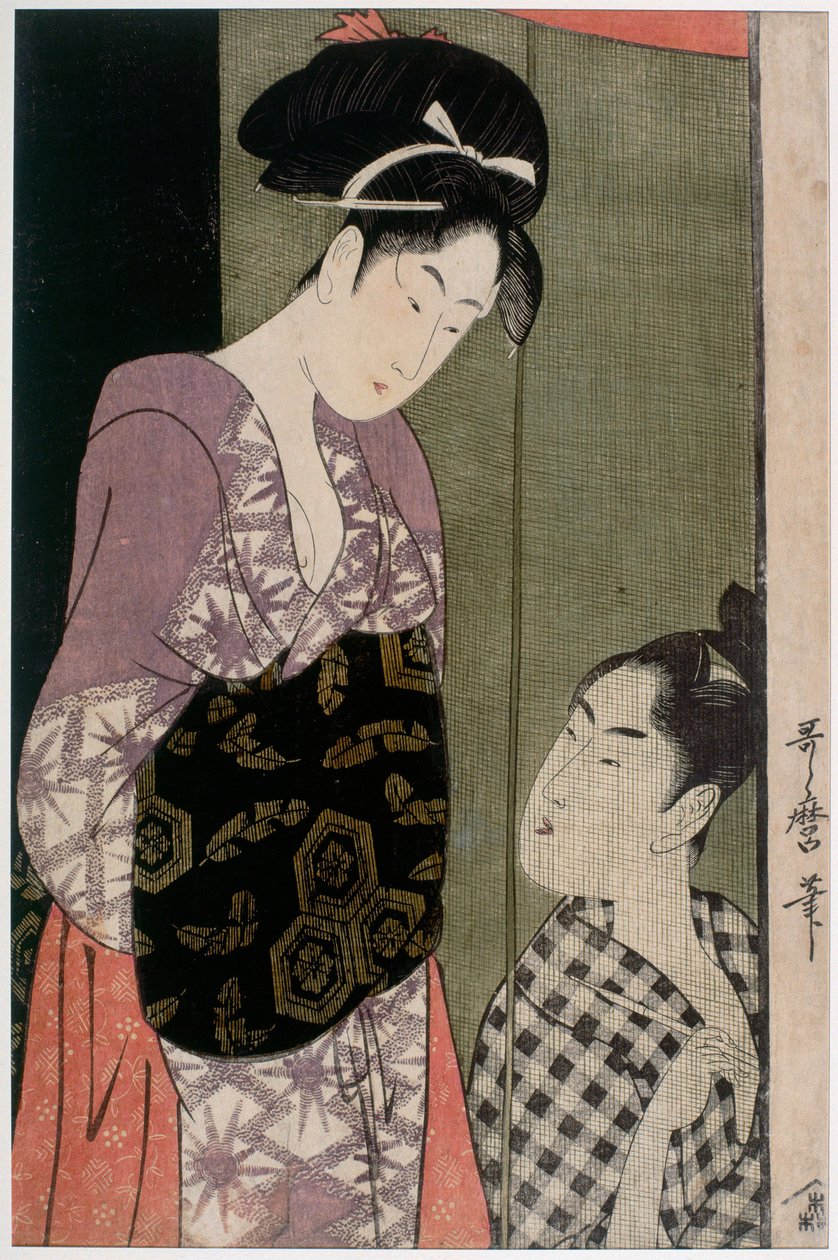 Rede Mosquiteira, ca 1797 de Kitagawa Utamaro