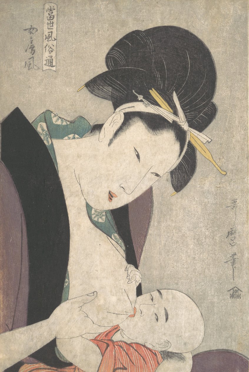 Mãe e Filho, c. 1790. de Kitagawa Utamaro