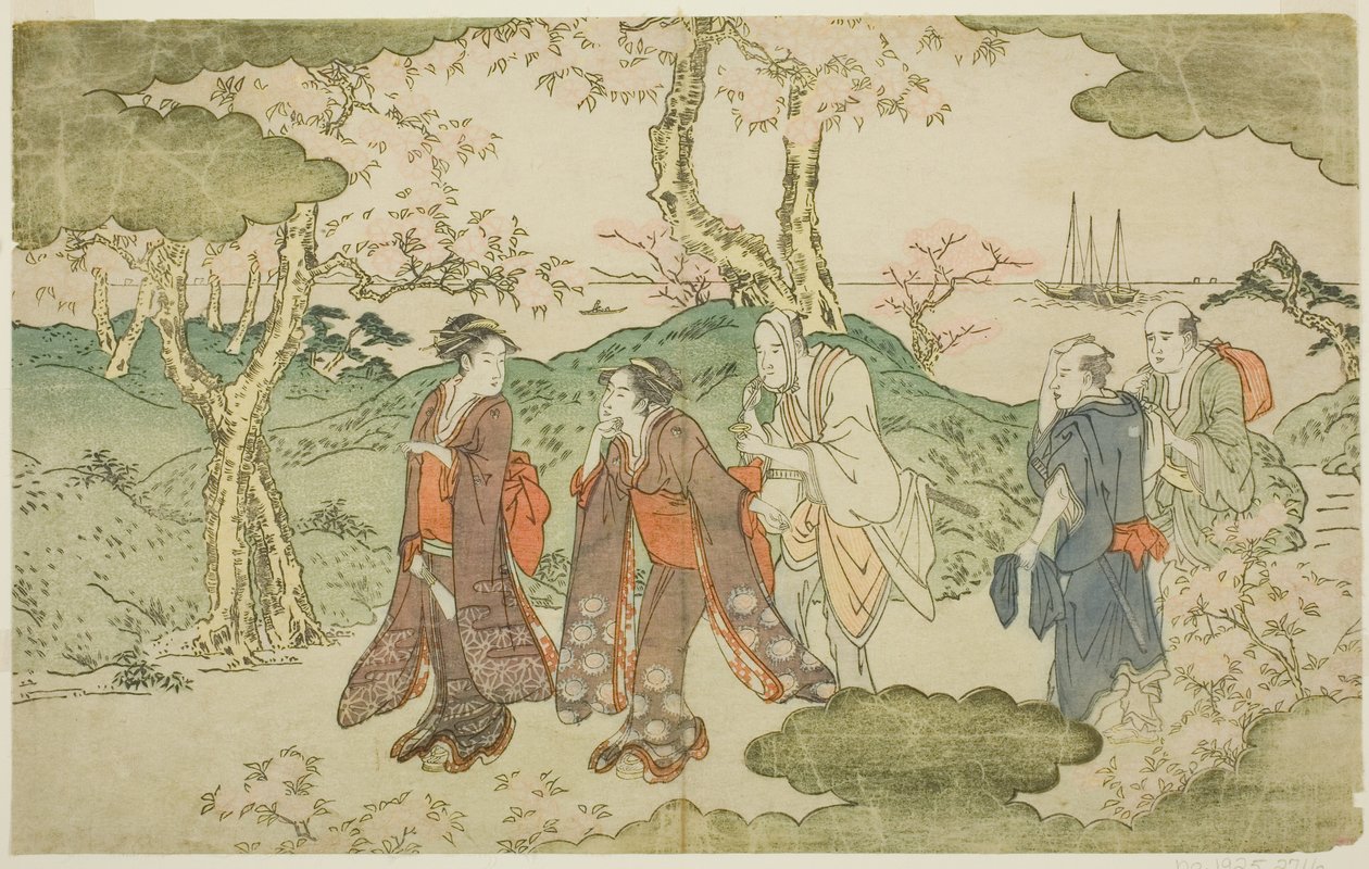 Monte Goten, do livro ilustrado "Estátua de Fugen (Fugen-zo)" de Kitagawa Utamaro