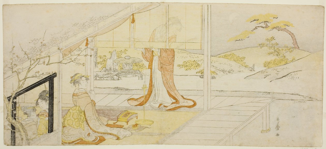 Paródia de uma cena de "The Pillow Book" de Kitagawa Utamaro