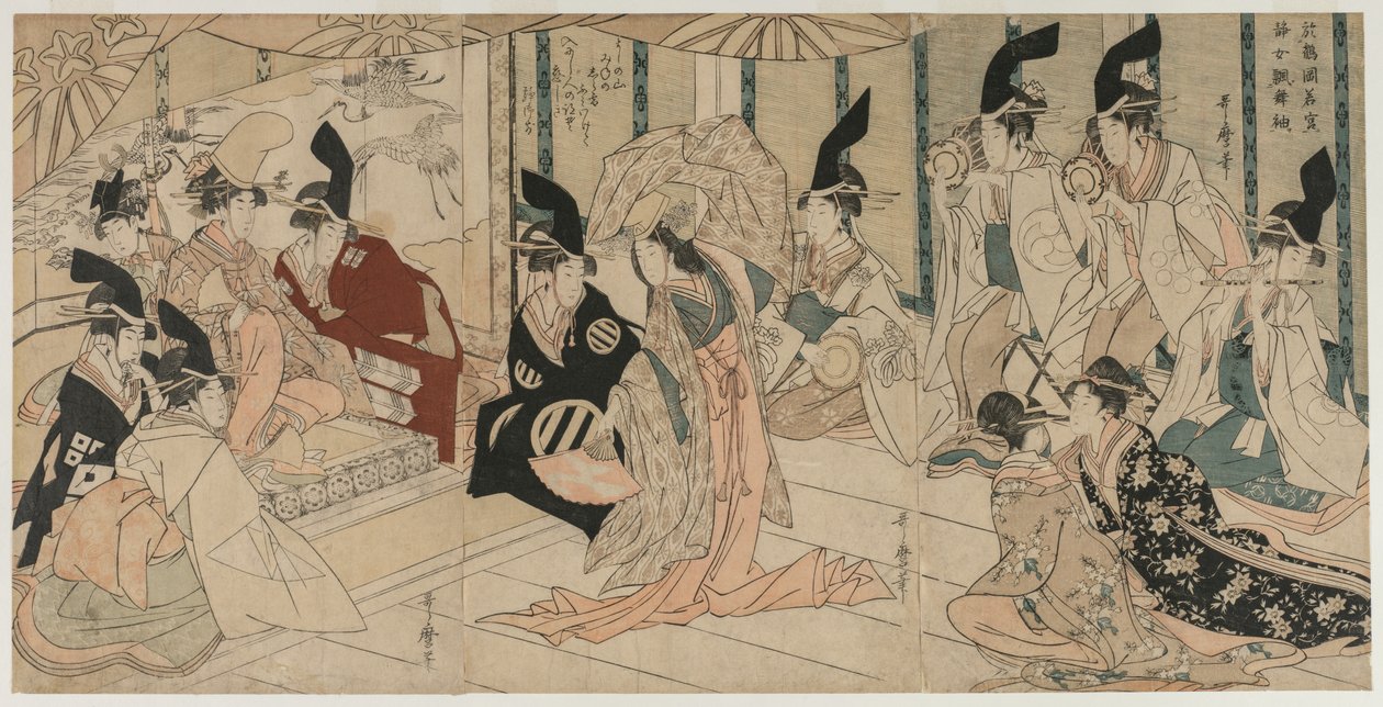 Cena Adaptada da peça O Tesouro dos Retentores Fiel Chushingura, final dos anos 1790. de Kitagawa Utamaro