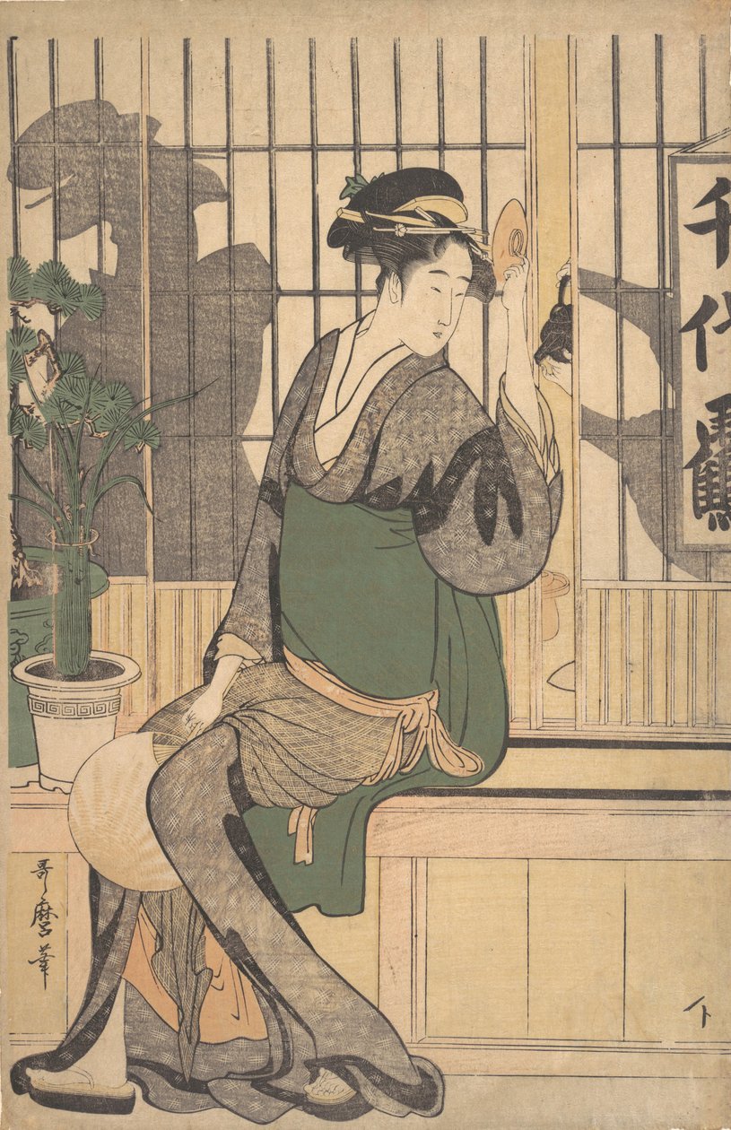 Shadows on the Shoji, 1790s. de Kitagawa Utamaro